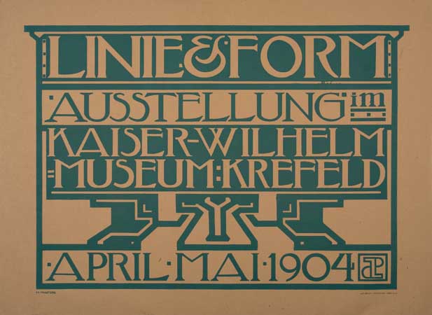 JULES DE PRAETERE (1879-1947). LINIE & FORM. 1904.. 26x19 inches. 68x50 cm. Kleinsche Druckerei, Krefeld..